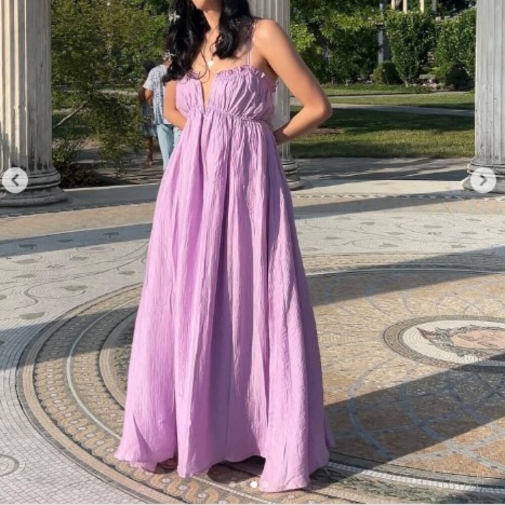 New Line & Dot Lylac Maxi Dress in Lilac purple flowy summer dress